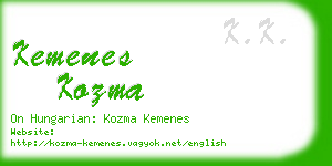 kemenes kozma business card